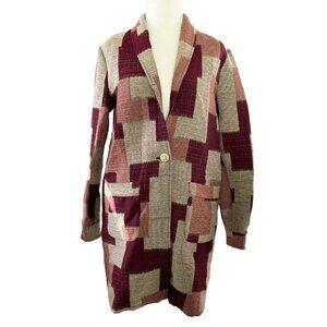 NEW Johnny Was Workshop Small Supime Patchwork Jacquard Single-Breasted Jacket